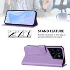 For Tecno Pova 5 Skin Feel Solid Color Leather Phone Case with Lanyard(Lavender Purple) - 3