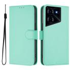 For Tecno Pova 5 Skin Feel Solid Color Leather Phone Case with Lanyard(Mint Green) - 2