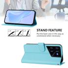 For Tecno Pova 5 Skin Feel Solid Color Leather Phone Case with Lanyard(Sky Blue) - 3