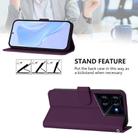For Tecno Pova 5 Skin Feel Solid Color Leather Phone Case with Lanyard(Violet) - 3