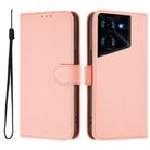 For Tecno Pova 5 Pro 5G Skin Feel Solid Color Leather Phone Case with Lanyard(Pink) - 2