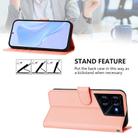 For Tecno Pova 5 Pro 5G Skin Feel Solid Color Leather Phone Case with Lanyard(Pink) - 3