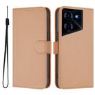 For Tecno Pova 5 Pro 5G Skin Feel Solid Color Leather Phone Case with Lanyard(Nude) - 2