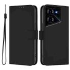 For Tecno Pova 5 Pro 5G Skin Feel Solid Color Leather Phone Case with Lanyard(Black) - 2