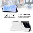 For Tecno Pova 5 Pro 5G Skin Feel Solid Color Leather Phone Case with Lanyard(White) - 3