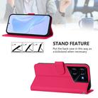 For Tecno Pova 5 Pro 5G Skin Feel Solid Color Leather Phone Case with Lanyard(Rose Red) - 3