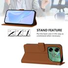 For Tecno Pova 6 4G Skin Feel Solid Color Leather Phone Case with Lanyard(Brown) - 3