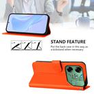For Tecno Pova 6 4G Skin Feel Solid Color Leather Phone Case with Lanyard(Orange) - 3