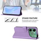 For Tecno Pova 6 4G Skin Feel Solid Color Leather Phone Case with Lanyard(Lavender Purple) - 3