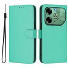 For Tecno Pova 6 4G Skin Feel Solid Color Leather Phone Case with Lanyard(Green) - 2
