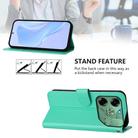 For Tecno Pova 6 4G Skin Feel Solid Color Leather Phone Case with Lanyard(Green) - 3