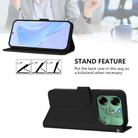 For Tecno Pova 6 4G Skin Feel Solid Color Leather Phone Case with Lanyard(Black) - 3