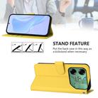 For Tecno Pova 6 4G Skin Feel Solid Color Leather Phone Case with Lanyard(Lemon Yellow) - 3