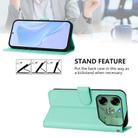 For Tecno Pova 6 4G Skin Feel Solid Color Leather Phone Case with Lanyard(Mint Green) - 3