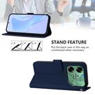 For Tecno Pova 6 4G Skin Feel Solid Color Leather Phone Case with Lanyard(Navy Blue) - 3