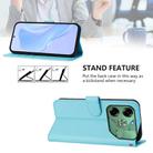 For Tecno Pova 6 4G Skin Feel Solid Color Leather Phone Case with Lanyard(Sky Blue) - 3
