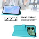 For Tecno Pova 6 4G Skin Feel Solid Color Leather Phone Case with Lanyard(Lake Blue) - 3