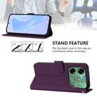 For Tecno Pova 6 4G Skin Feel Solid Color Leather Phone Case with Lanyard(Violet) - 3