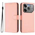 For Tecno Pova 6 5G / 6 Pro 5G Skin Feel Solid Color Leather Phone Case with Lanyard(Pink) - 2