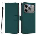 For Tecno Pova 6 5G / 6 Pro 5G Skin Feel Solid Color Leather Phone Case with Lanyard(Dark Green) - 2