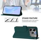 For Tecno Pova 6 5G / 6 Pro 5G Skin Feel Solid Color Leather Phone Case with Lanyard(Dark Green) - 3
