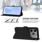 For Tecno Pova 6 5G / 6 Pro 5G Skin Feel Solid Color Leather Phone Case with Lanyard(Black) - 3