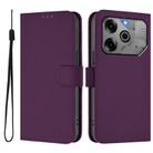 For Tecno Pova 6 5G / 6 Pro 5G Skin Feel Solid Color Leather Phone Case with Lanyard(Violet) - 2