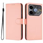 For Tecno Pova 6 Neo Skin Feel Solid Color Leather Phone Case with Lanyard(Pink) - 2