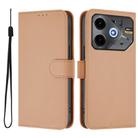 For Tecno Pova 6 Neo Skin Feel Solid Color Leather Phone Case with Lanyard(Nude) - 2