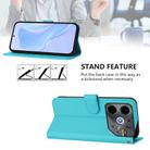 For Tecno Pova 6 Neo Skin Feel Solid Color Leather Phone Case with Lanyard(Lake Blue) - 3