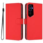 For Tecno Pova Neo 2 Skin Feel Solid Color Leather Phone Case with Lanyard(Red) - 2