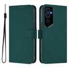 For Tecno Pova Neo 2 Skin Feel Solid Color Leather Phone Case with Lanyard(Dark Green) - 2