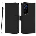 For Tecno Pova Neo 2 Skin Feel Solid Color Leather Phone Case with Lanyard(Black) - 2
