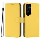 For Tecno Pova Neo 2 Skin Feel Solid Color Leather Phone Case with Lanyard(Lemon Yellow) - 2