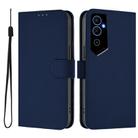 For Tecno Pova Neo 2 Skin Feel Solid Color Leather Phone Case with Lanyard(Navy Blue) - 2