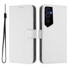 For Tecno Pova Neo 2 Skin Feel Solid Color Leather Phone Case with Lanyard(White) - 2