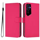 For Tecno Pova Neo 2 Skin Feel Solid Color Leather Phone Case with Lanyard(Rose Red) - 2