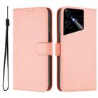 For Tecno Pova Neo 3 Skin Feel Solid Color Leather Phone Case with Lanyard(Pink) - 2
