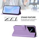For Tecno Pova Neo 3 Skin Feel Solid Color Leather Phone Case with Lanyard(Lavender Purple) - 3