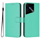 For Tecno Pova Neo 3 Skin Feel Solid Color Leather Phone Case with Lanyard(Green) - 2