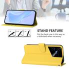 For Tecno Pova Neo 3 Skin Feel Solid Color Leather Phone Case with Lanyard(Lemon Yellow) - 3