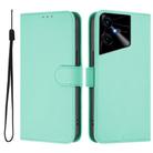For Tecno Pova Neo 3 Skin Feel Solid Color Leather Phone Case with Lanyard(Mint Green) - 2