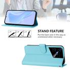 For Tecno Pova Neo 3 Skin Feel Solid Color Leather Phone Case with Lanyard(Sky Blue) - 3