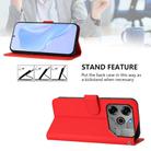 For Tecno Spark 6 Go / Go 2021 Skin Feel Solid Color Leather Phone Case with Lanyard(Red) - 3