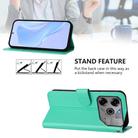 For Tecno Spark 6 Go / Go 2021 Skin Feel Solid Color Leather Phone Case with Lanyard(Green) - 3