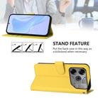 For Tecno Spark 6 Go / Go 2021 Skin Feel Solid Color Leather Phone Case with Lanyard(Lemon Yellow) - 3