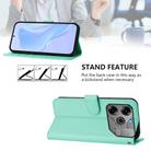 For Tecno Spark 6 Go / Go 2021 Skin Feel Solid Color Leather Phone Case with Lanyard(Mint Green) - 3