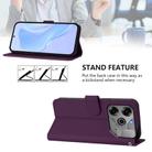 For Tecno Spark 6 Go / Go 2021 Skin Feel Solid Color Leather Phone Case with Lanyard(Violet) - 3