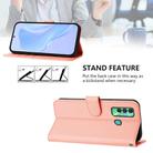 For Tecno Spark 7P Skin Feel Solid Color Leather Phone Case with Lanyard(Pink) - 3