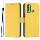 For Tecno Spark 7P Skin Feel Solid Color Leather Phone Case with Lanyard(Lemon Yellow) - 2